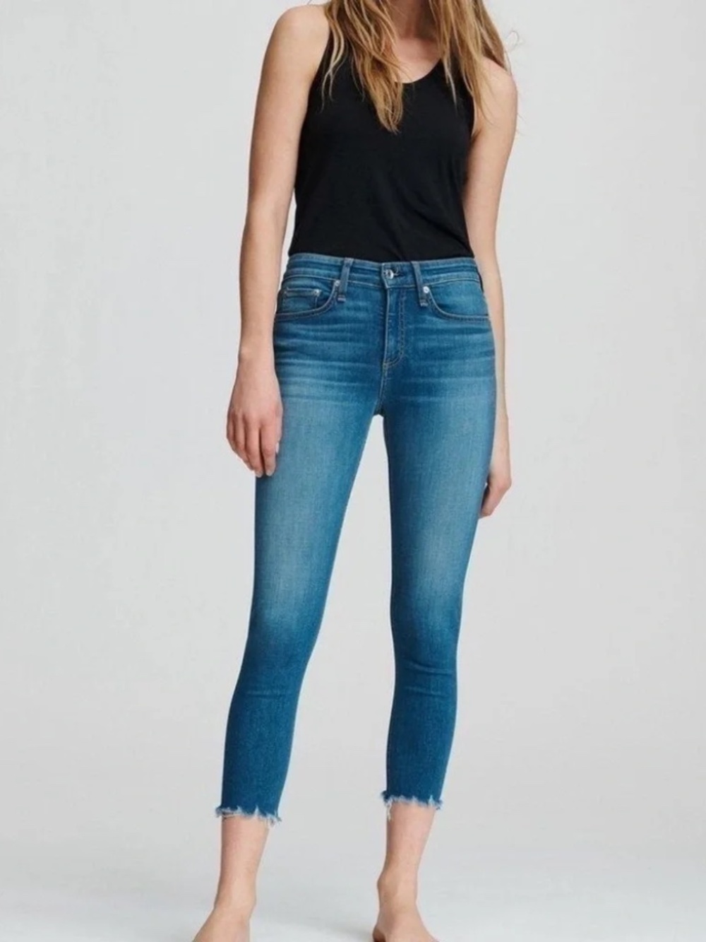 Rag & Bone Cate Mid-Rise Ankle Skinny Jeans in Flint Wash Sz 27 NWOT